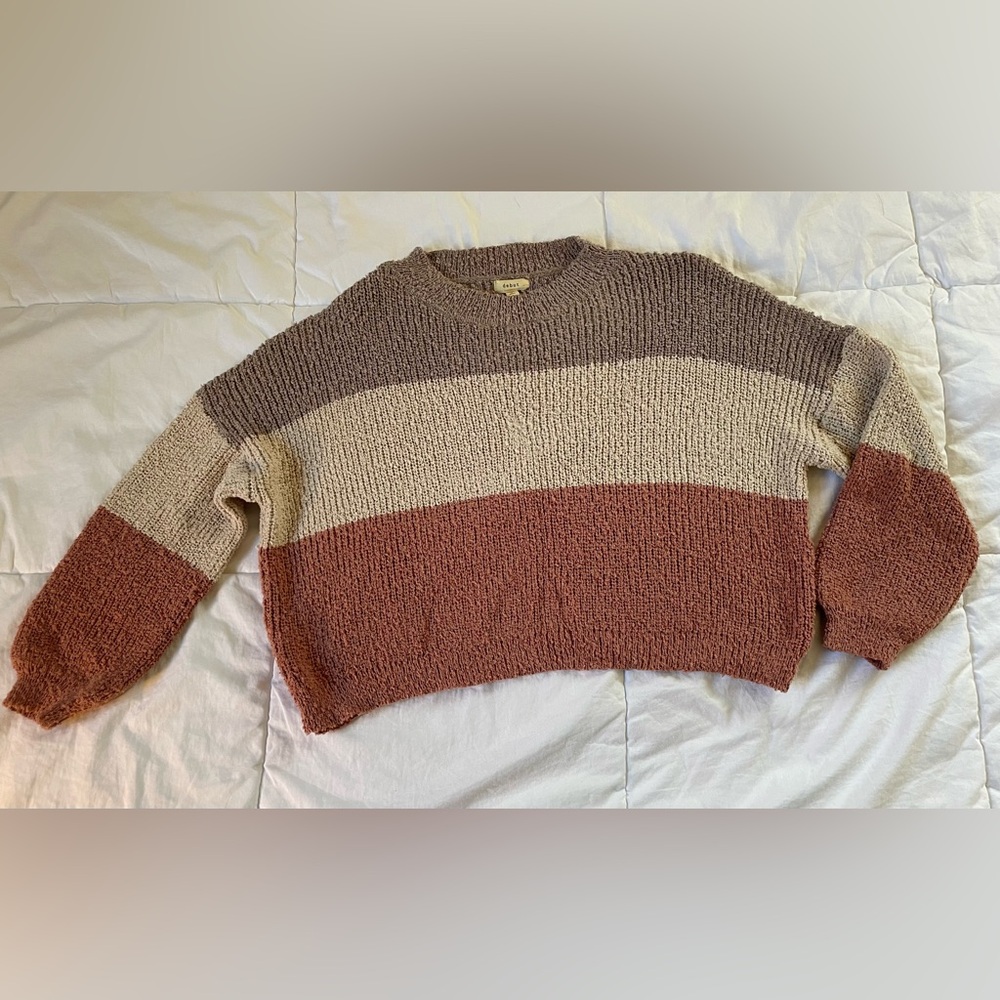 Debut Earthy Tone Striped Sweater